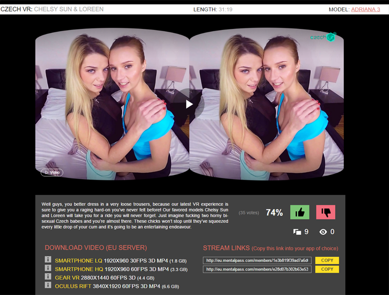 CzechVR video page